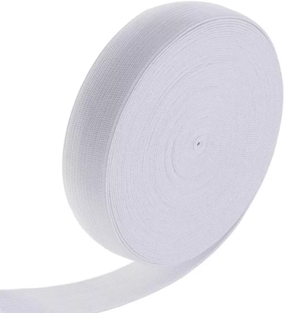 5 x White Stretch Flat Elastic Waist Band Woven Sewing Trouser Dress 250mm 10m