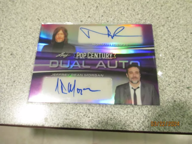 2022 Leaf Pop CenturyNorman Reedus Jeffrey Dean Morgan Auto 2/4