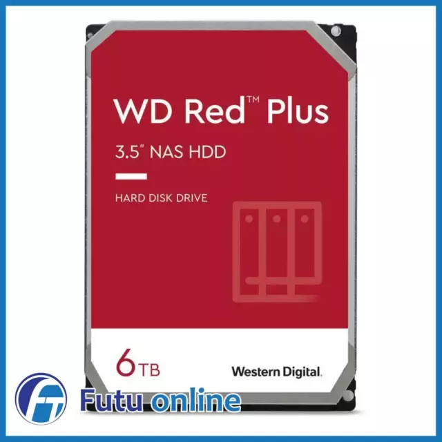 WD Red Plus 6TB 5400 RPM 3.5" SATA NAS Hard Drive