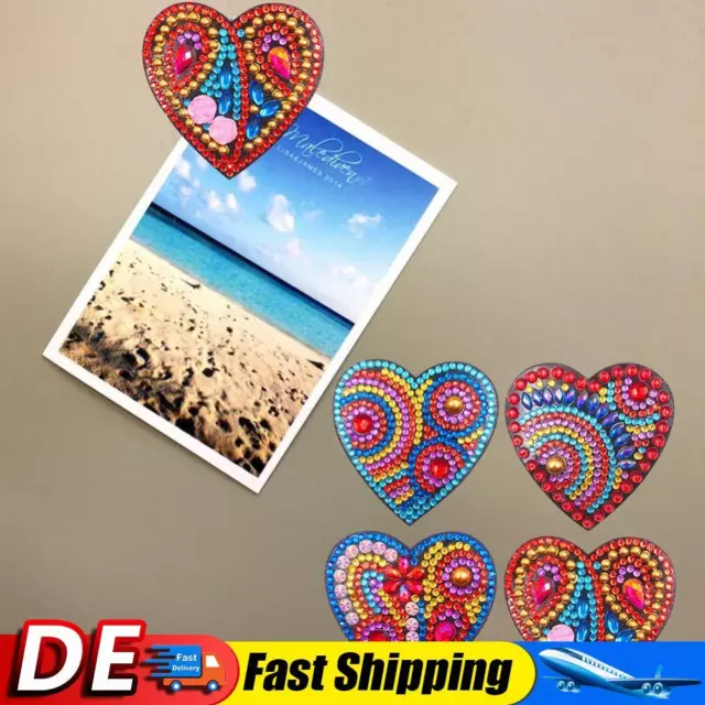 4pcs Rhinestone Sticker Paint by Numbers 5D DIY Diamond Stickers for Kids Adults