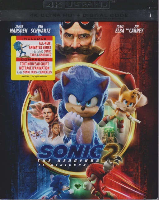 SONIC THE HEDGEHOG 2 4K ULTRA HD & DIGITAL SET with James Marsden & Jim ...