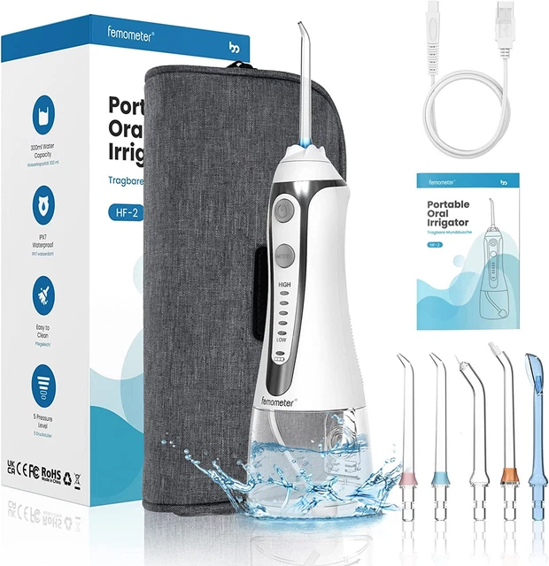 femometer HF-2 Munddusche Kabellos Zahnreinigung Wasser Flosser 5 Modi Oral