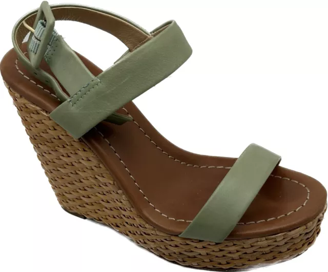 kate spade Dancer wedge sandals ,Basket weave platform sean foan green ,5M