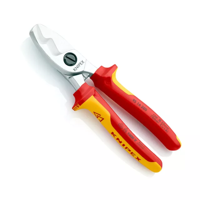Knipex 200mm Cable Shears Cutters Twin Cutting Edge 1000V VDE Insulated 9516200 2