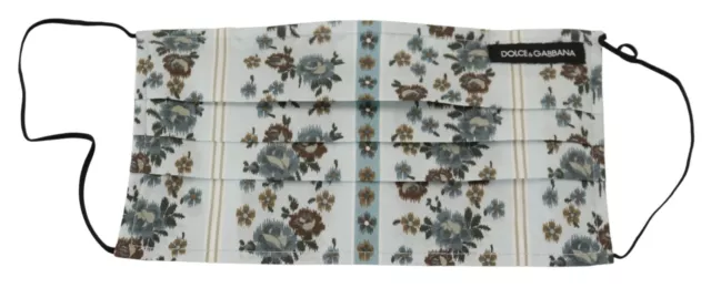 Máscara facial blanca floral algodón plisado correa elástica 220usd