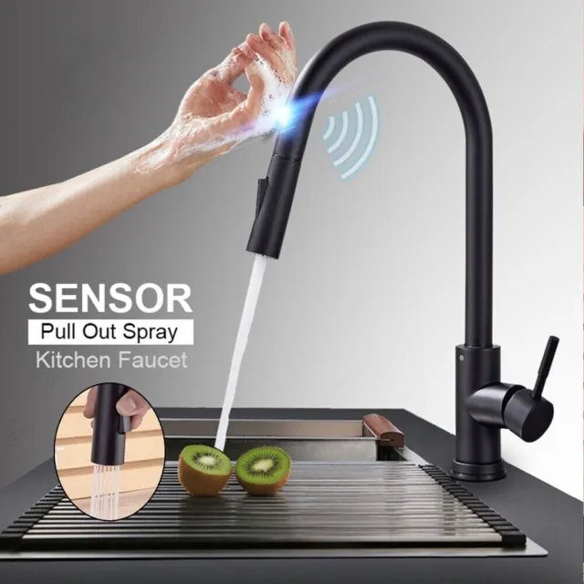 Sensor Touch Kitchen Sink Taps Pull Out 360° Smart Touch On Control Mixer Tap