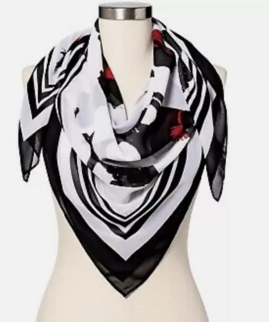 Jason Wu for Target Mila Cat Scarf White, Black & Red