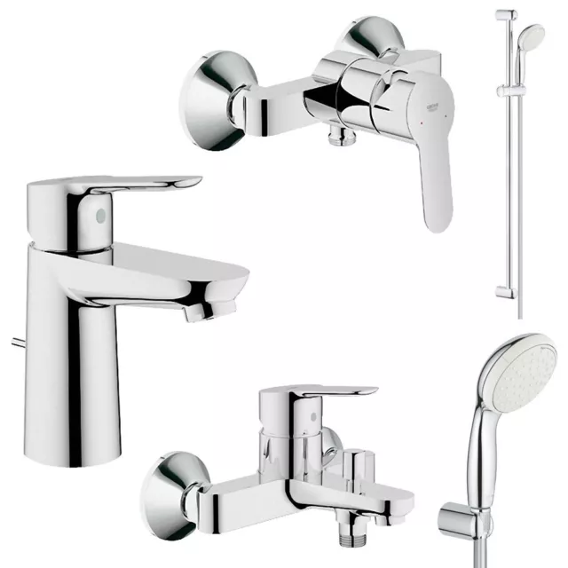 Grohe Bauedge & Tempesta Bad Set. Waschtisch, Brause, Wannen Armatur + Brausen