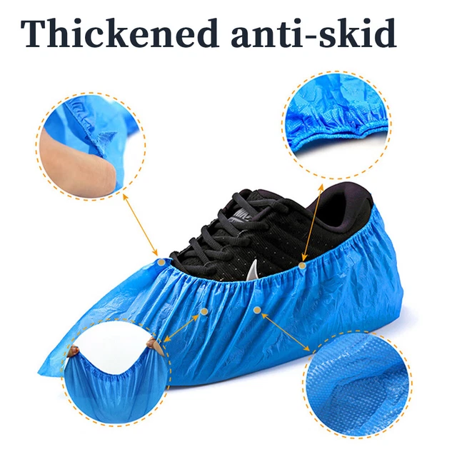 100Pcs Shoe Covers Disposable Waterproof Slip Resistant Anti-Slip Protectors US