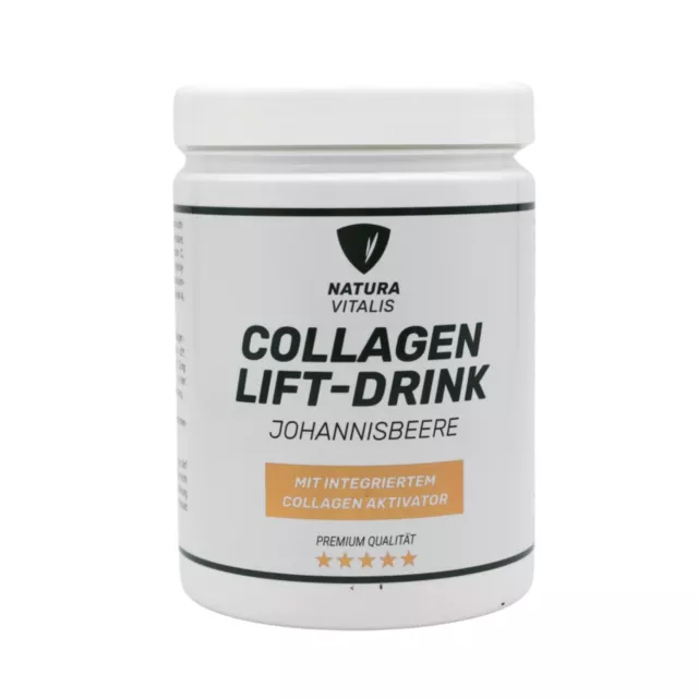 (117,45€/KG) Natura Vitalis Collagen-Lift-Drink mit L-Lysin Johannisbeere 400g