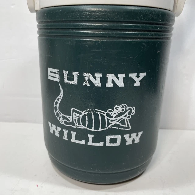 VINTAGE COLEMAN SUNNY Willow Crocodile 1/3 Gallon Cooler Thermos Flip