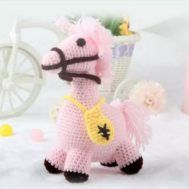 Beginners Learn to Crochet Kit for 3D Horse Stuffed Doll Making Knitting DIY