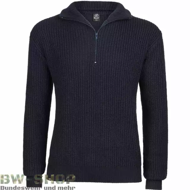 BUNDESWEHR TROYER NEU BW PULLOVER MIT REIßVERSCHLUSS MARINE STRICK ROLLI PULLI