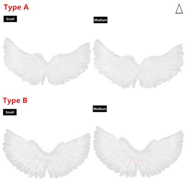 1Pc White Feather Angel Wings Lightweight Wing for Dance Costume Decoration