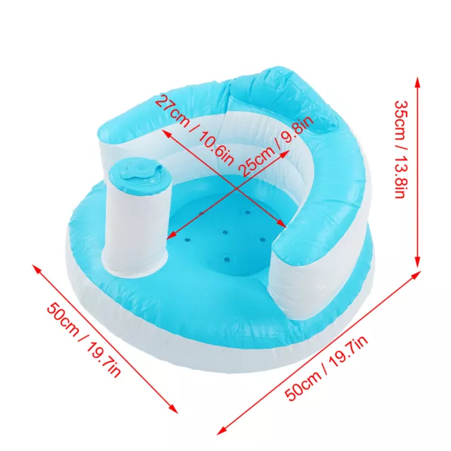 Baby Learning Chair Infant Inflatable Sofa Press Inflatable Baby Bath Stool DO