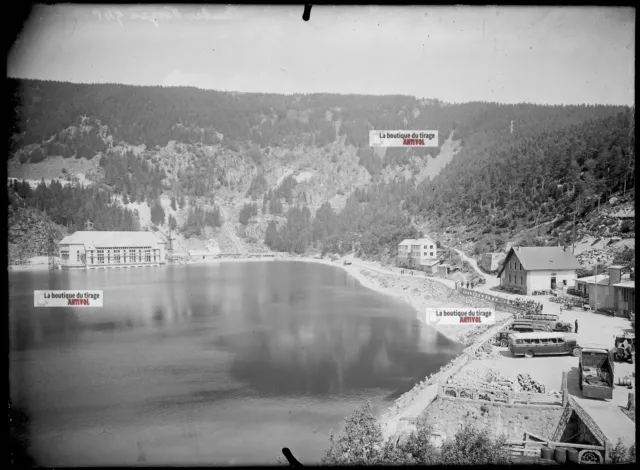 Orbey Vosges Black & White 13x18cm Black Lake Photo Glass Plate