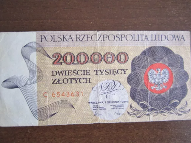 Polen, 200000 Zlotych, 1989