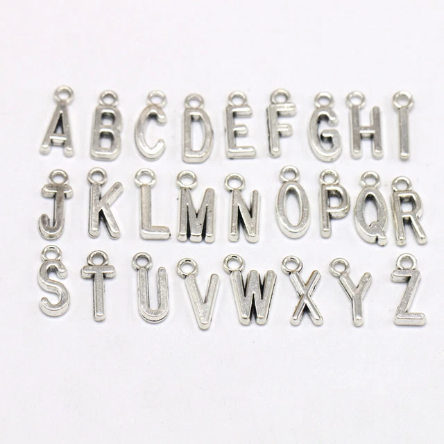 100 pcs Buchstabe k Initial Charme Armband Alphabet Pendent Charme 9
