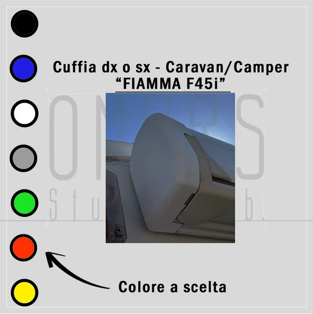 Fiamma Tappo terminale esterno per tendalino sinistro F45 Ti in bianco polare 98655-147