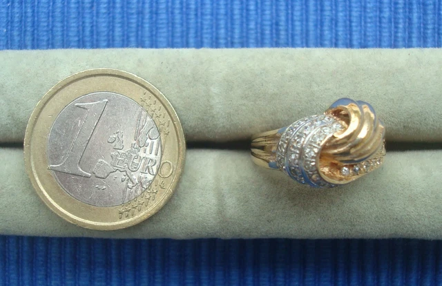 Bague Camille Lucie Plaque Or & Strass - Diamètre 18mm, Bijoux Fantaisie Français