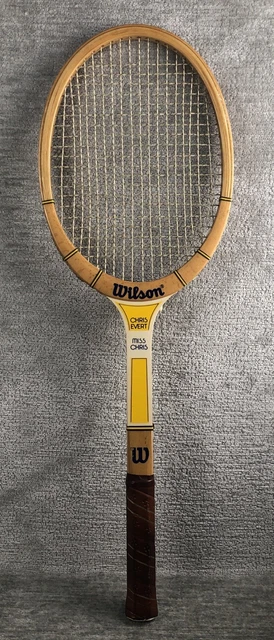 Raquette de tennis vintage Wilson Chris Evert PRO en bois avec housse