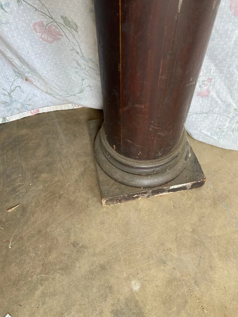 Salvage Architectural - 54" Turned Round Brown Column / Post    (2 2