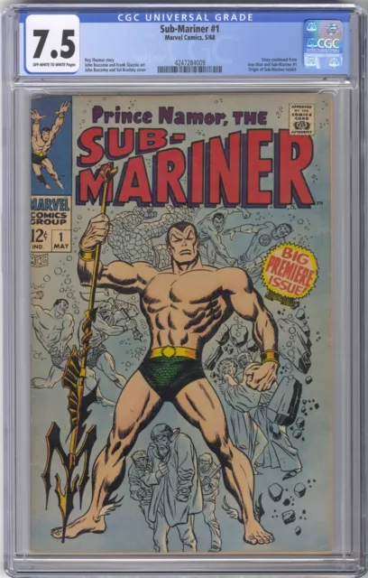 Sub-Mariner #1 CGC 7.5 HIGH GRADE Marvel Comic KEY Namor Silver Age Solo Series