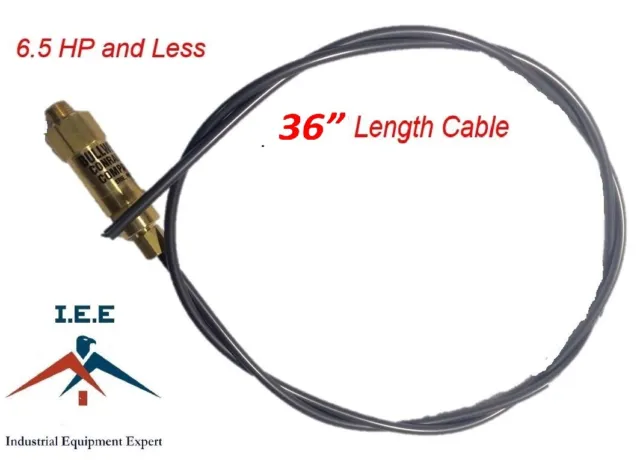 New Throttle Control Cable for Gas Air Compressors Bullwhip 36" Conrader USA