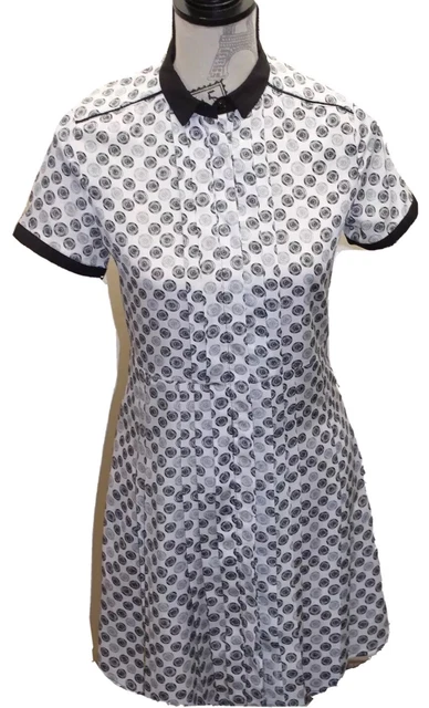 Jason Wu By Target Women Shirt Dress White Black Geometric Print XS