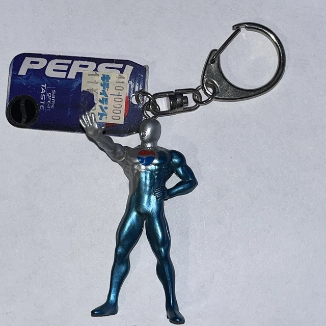 From Japan Very Rare Pepsiman Key Holder Keychain 1998 (Pepsi Man key chain)