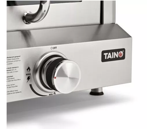 TAINO DJANGO Pizzaofen Gas Pizzastein Grillofen Backofen Pizzabackofen Edelstahl