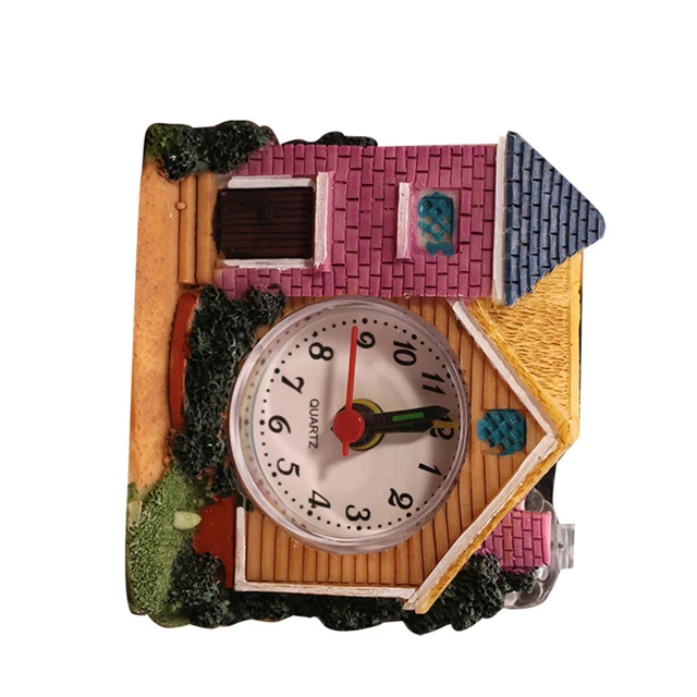 Orologio a forma di castello orologi cartone animato castello sveglia cartone animato antico