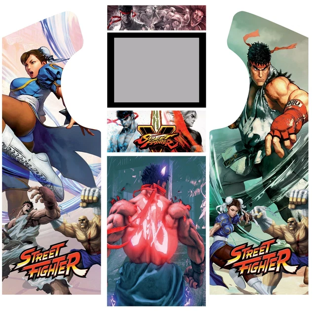 Stickers De Borne D'arcade Street Fighter - Modèle 1 - Déco Rétro Gaming