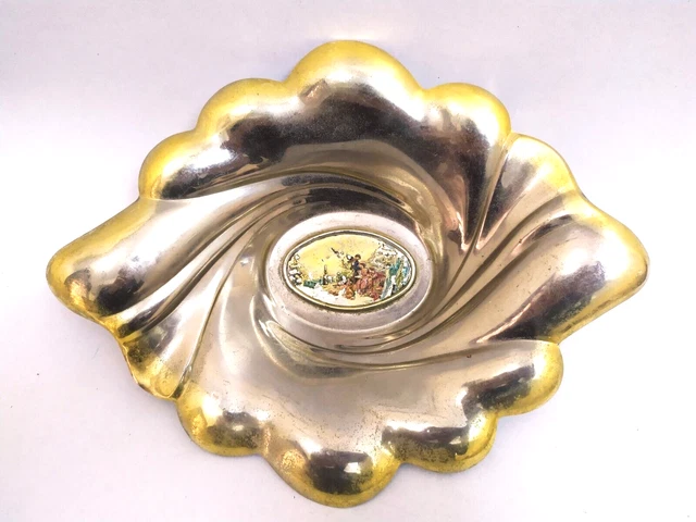 Rare Vintage CHINELLI PLATE MADE IN ITALY Sterling Silver 800 Signed