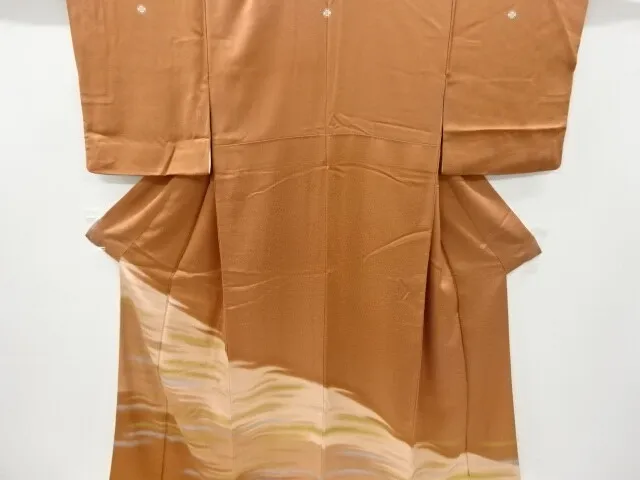 6848198: Japanese Kimono / Vintage Iro-Tomesode / Kinsai / Mist