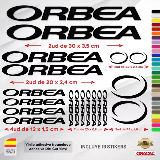 Orbea Kit Pegatinas Stickers Vinilo Bici Bicicleta Bike Mtb Btt Logo Sponsor