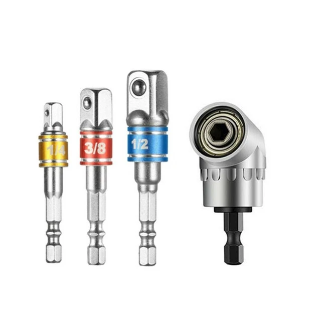 4 Pièces Perceuse Adaptateur Prise Disque Hexagonal Pour 0.6cm, 1cm, 1.3cm Choc