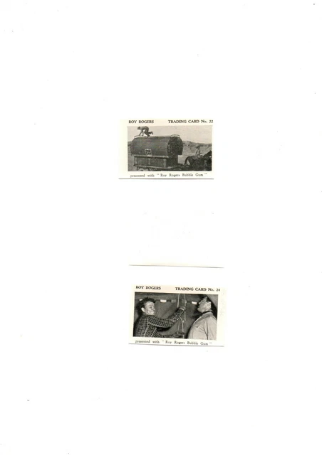 Roy Rogers South Of Caliente Set 24 Cards Roy Rogers Bubble Gum Plain Backs Ex