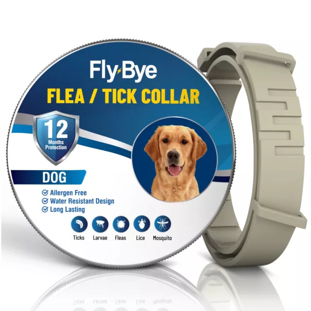 Dog Flea And Tick Collar Adjustable Small Large 12 Months Protection Treatment