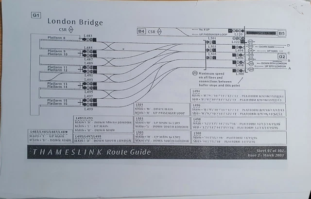 Thameslink Train Map.pdf GENUINE THAMESLINK TRAINS drivers' route maps london bridge low level ...