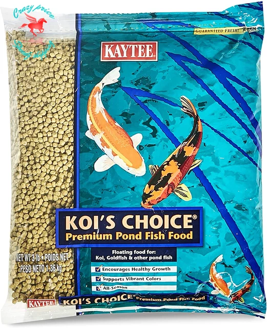 Kaytee Koi'S Choice Koi Floating Fish Food Ideal for Koi, Goldfish - 3 Pound
