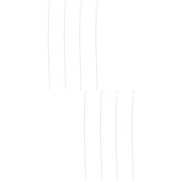 8 piezas Agujas de cuentas para ojos grandes Herramienta de cuentas Accesorios Herramienta de plumas Threader