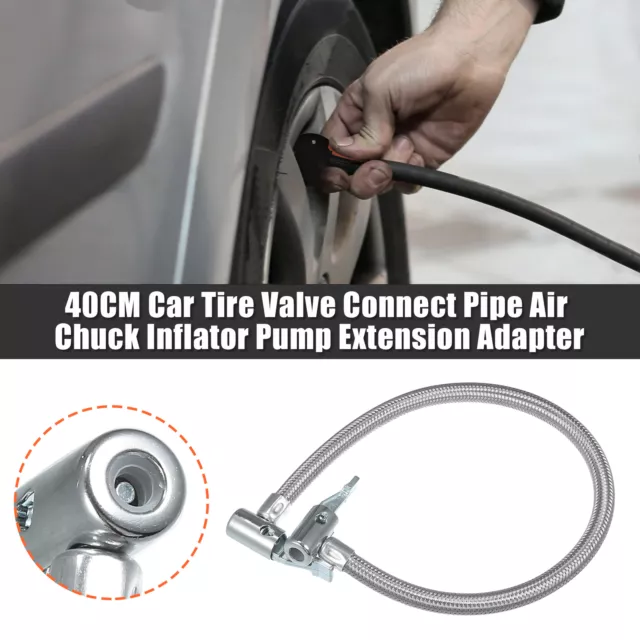 40cm Car Tire Inflator Hose Adapter with Undeflatable Chuck Lock Tire Valve