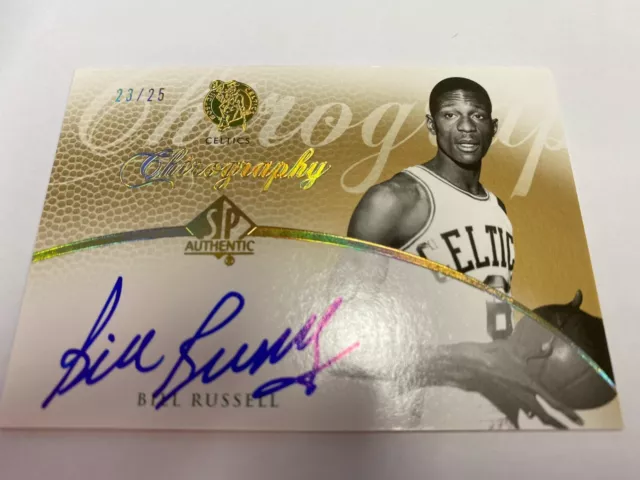 2007-08 Upper Deck SP Authentic Chirography Gold 23/25 Bill Russell auto