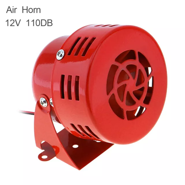 Universal 12V Red Automotive Horns Air Raid Siren Horn for Motorcycle Car Truck