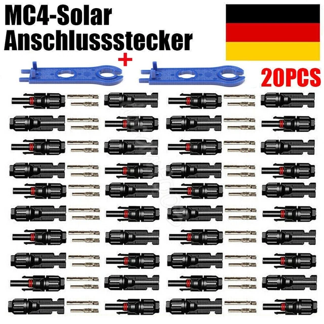 16 Paar Solarpanel Anschlusskappen - PV Stecker Staubschutz Für Solarkabel