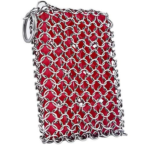 Cast Iron Skillet Cleaner316 Stainless Steel Chainmail Cleaning Scrubberbuiltin