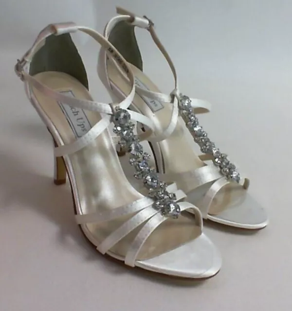 Touch Ups Wedding / Evening Shoes - White Satin - Vanessa - US 10 M UK 8 #16D80