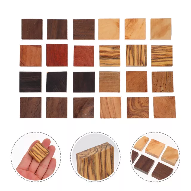 24pcs Wooden Pieces for DIY Wood Rings - Unfinished Blocks and Blanks