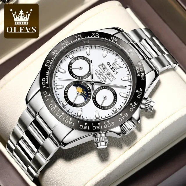 Olevs Brand High-End Mechanical Watch Multi-Functional Hot Men's Watch